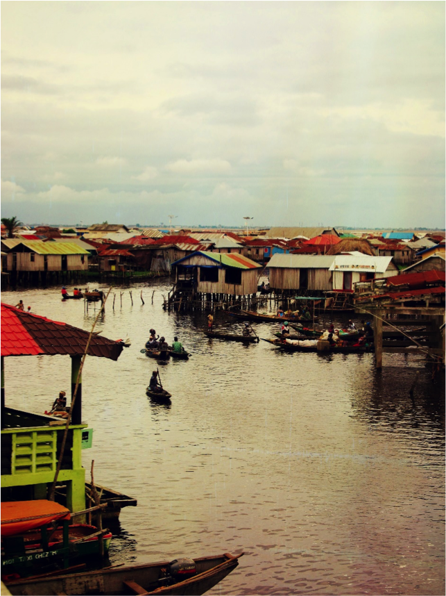 The village on the water in neighboring country Benin