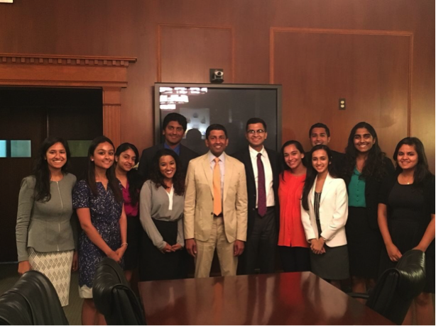 The 2016 WLP scholars with the Honorable Judge Srinivasan, a judge on the U.S. Court of Appeals for the District of Columbia Circuit, one of the highest positions to be held by a South Asian America, he also is one of the only appointees to have been confirmed by the senate almost unanimously at 97-0.